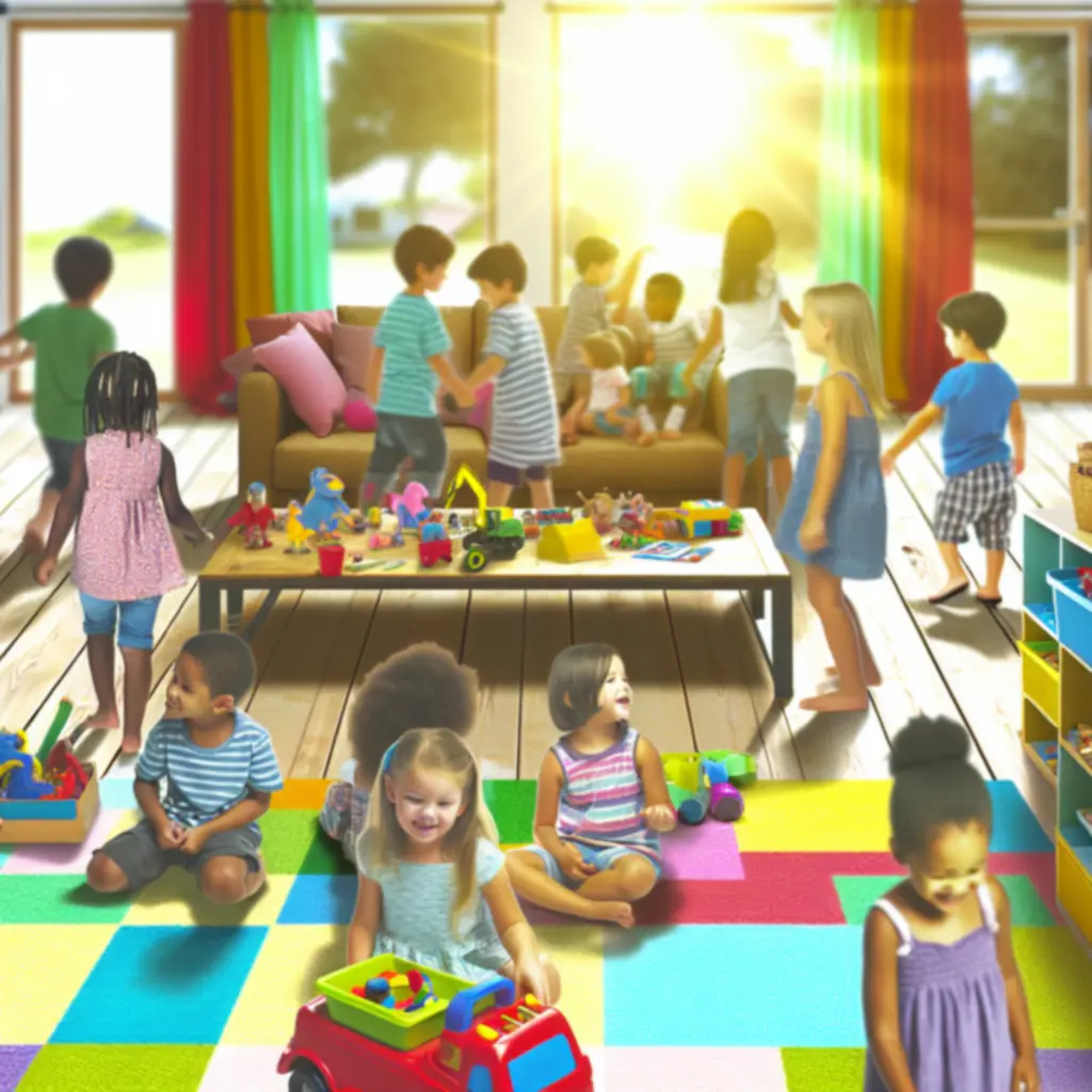 Dzieci bawiące się wspólnie w domu